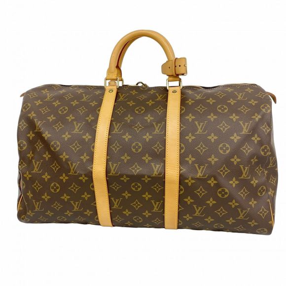 Louis Vuitton Monogram Keepall 50 Boston Bag M41426 Brown  Men's Women's Unisex - Picture 1 of 10
